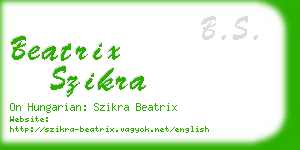 beatrix szikra business card